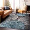 World Rug Gallery Contemporary Floral Design Non Shedding Soft Area Rug 5' x 7' Blue 400BLUE5x7 - alternate 2